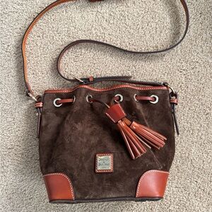 Dooney & Bourke Brown Suede Crossbody Bag